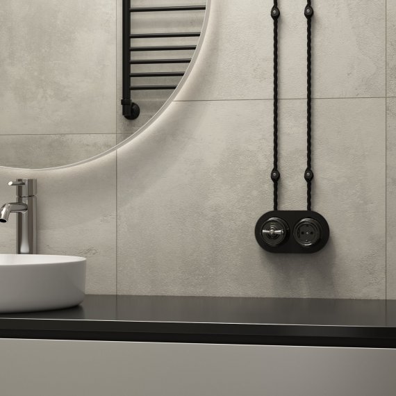 Фотография товара 'Werkel W6452308 Ретро кабель витой 2х2,5 черный 20 м'