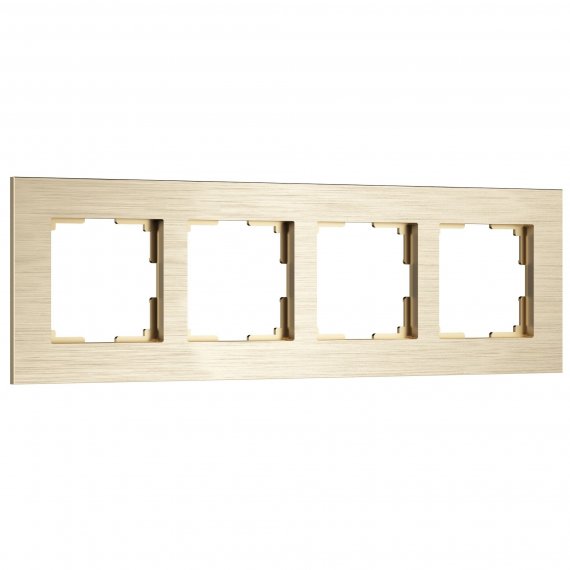 Фотография товара 'Werkel W0043511 Рамка из металла на 4 поста АluMax шампань алюминий'