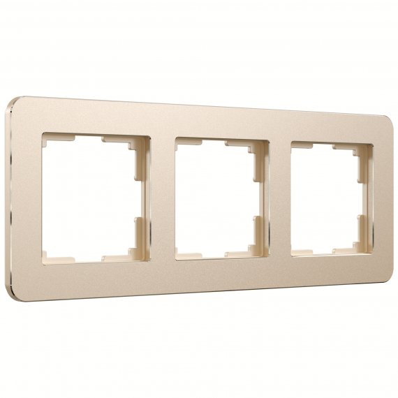 Фотография товара 'Werkel W0032611 Рамка из металла на 3 поста Platinum шампань'