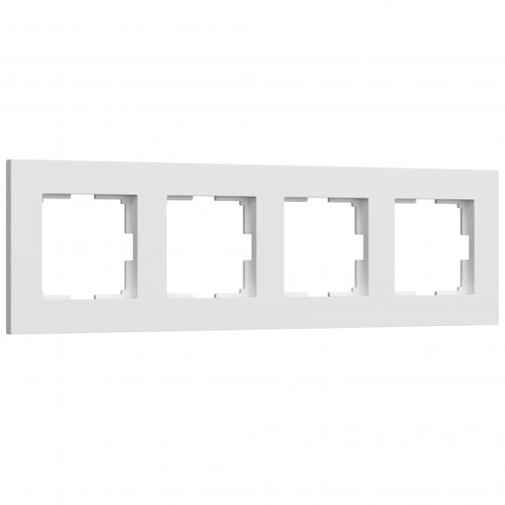 Фотография товара 'Werkel W0042961 Рамка из поликарбоната на 4 поста Slab белый софт'