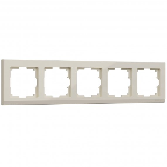 Фотография товара 'Werkel W0051803 Рамка из пластика на 5 постов Stark слоновая кость'