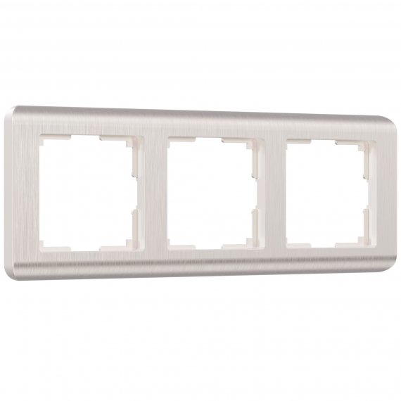 Фотография товара 'Werkel W0032113 Рамка из поликарбоната на 3 поста Stream перламутровый'