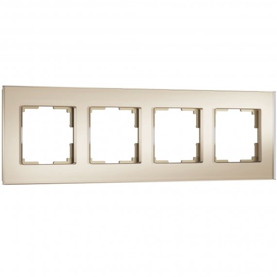 Фотография товара 'Werkel W0043111 Рамка из стекла на 4 поста Senso шампань soft-touch'