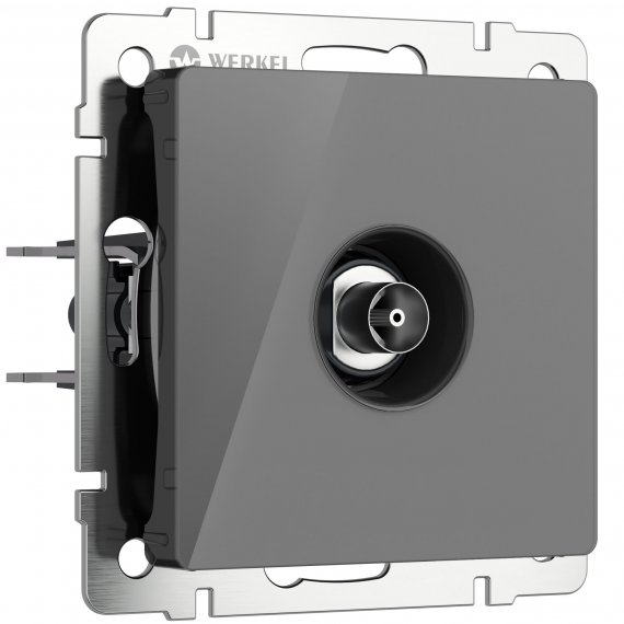 Фотография товара 'Werkel W1183044 ТВ-розетка оконечная графит акрил'