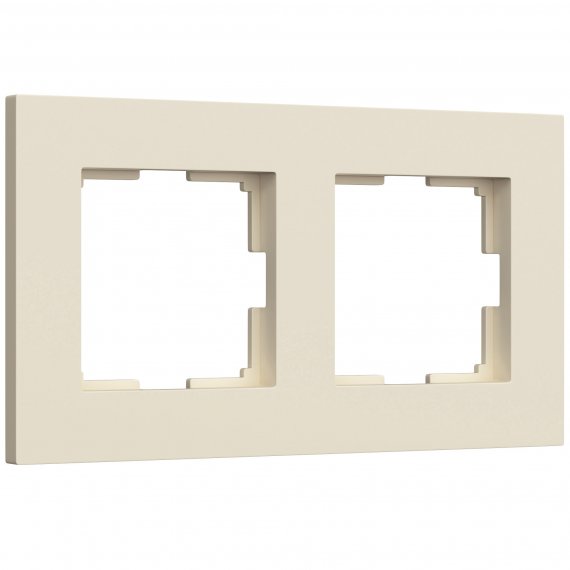 Фотография товара 'Werkel W0022962 Рамка из поликарбоната на 2 поста Slab айвори софт'
