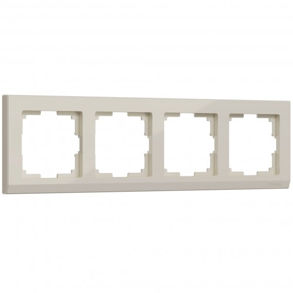 Фотография товара 'Werkel W0041803 Рамка из поликарбоната на 4 поста Stark слоновая кость'