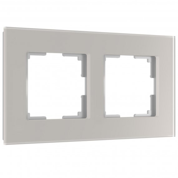 Фотография товара 'Werkel W0023117 Рамка из стекла на 2 пост Senso дымчатый soft-touch'