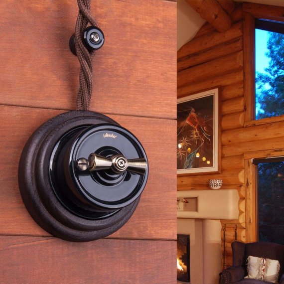 Фотография товара 'Werkel Ретро кабель витой  2х1,5 (коричневый) Ретро кабель витой 2х1,5 коричневый 50 м'