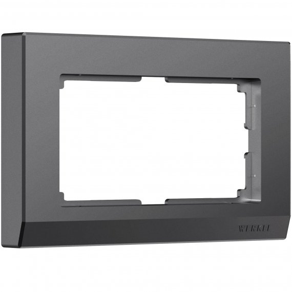 Фотография товара 'Werkel W0081864 Рамка из поликарбоната для двойной розетки Stark графит матовый'
