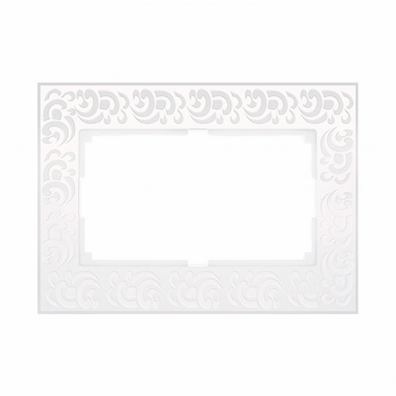 Фотография товара 'Werkel W0082301 Рамка из поликарбоната для двойной розетки Flock белый'