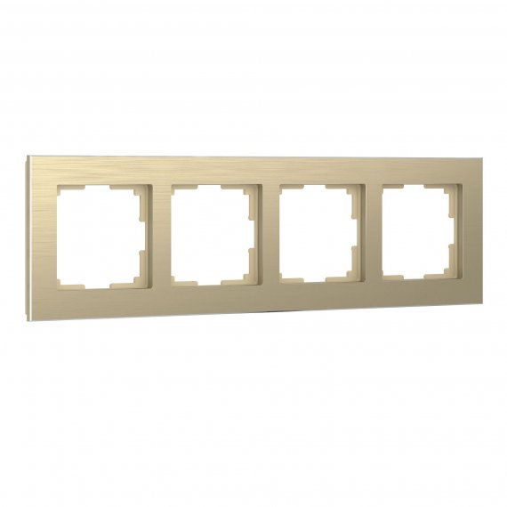 Фотография товара 'Werkel W0041711 Рамка из металла на 4 поста Аluminium шампань алюминий'