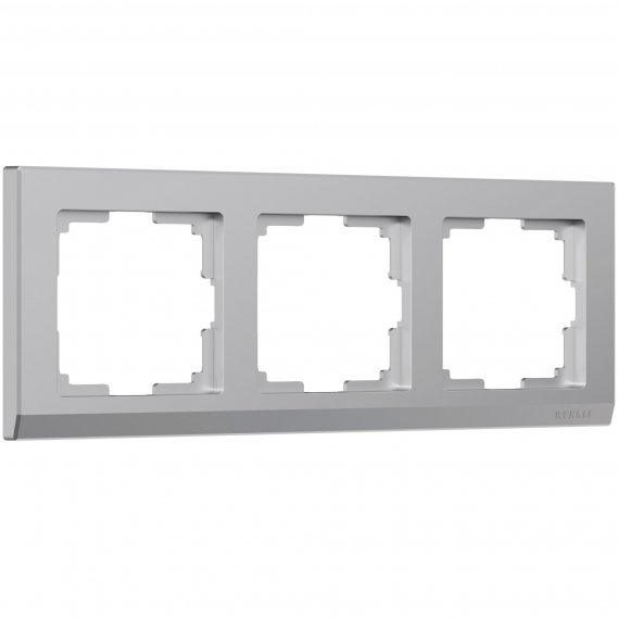 Фотография товара 'Werkel W0031806 Рамка из поликарбоната на 3 поста Stark серебряный'