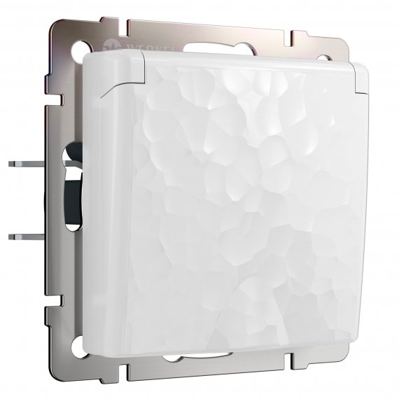 Фотография товара 'Werkel W1271201 Розетка влагозащ. с зазем. с защит. крышкой и шторками белый'