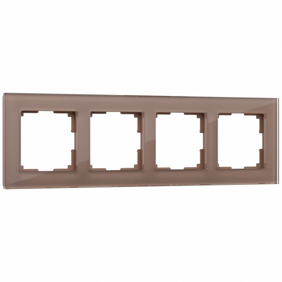 Фотография товара 'Werkel W0041142 Рамка из стекла на 4 поста Favorit латте'