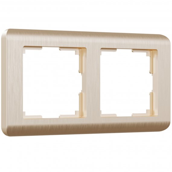 Фотография товара 'Werkel W0022111 Рамка из поликарбоната на 2 поста Stream шампань'