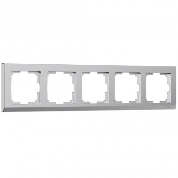 Фотография товара 'Werkel W0051865 Рамка из поликарбоната на 5 постов Stark серебряный матовый'