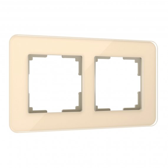 Фотография товара 'Werkel W0022443 Рамка из стекла на 2 поста Elite айвори'