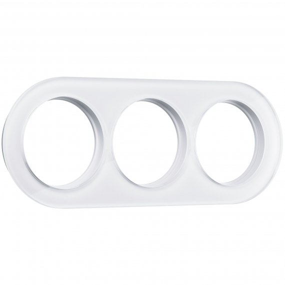 Фотография товара 'Werkel W0035101 Рамка из стекла на 3 поста белый'