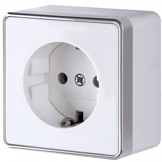 Фотография товара 'Werkel W5071001 Розетка с заземлением Gallant белая'