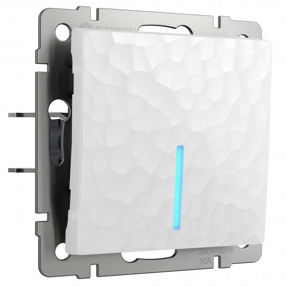 Фотография товара 'Werkel W1210101 Выключатель одноклавишный с подсветкой белый'