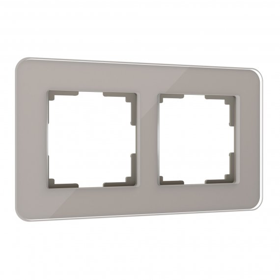 Фотография товара 'Werkel W0022417 Рамка из стекла на 2 поста Elite дымчатый'