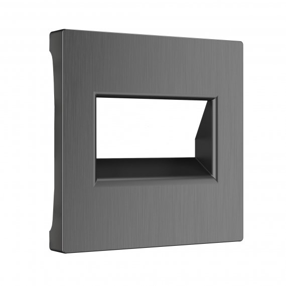 Фотография товара 'Werkel W1191104 Накладка для двойной розетки Еthernet RJ-45 графит рифленый'