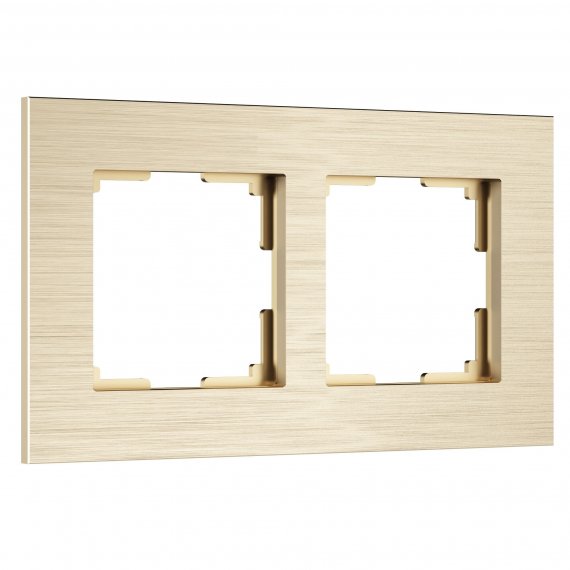 Фотография товара 'Werkel W0023511 Рамка из металла на 2 поста АluMax шампань алюминий'