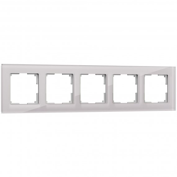 Фотография товара 'Werkel W0051117 Рамка из стекла на 5 постов Favorit дымчатый'