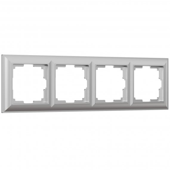 Фотография товара 'Werkel W0042206 Рамка из поликарбоната на 4 поста Fiore серебряный'