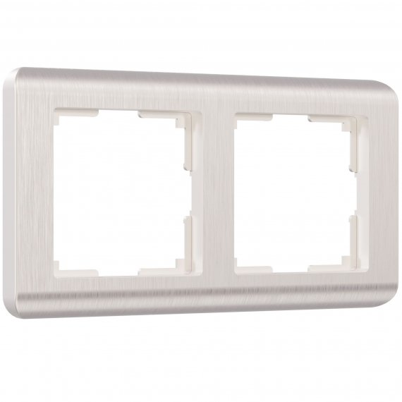 Фотография товара 'Werkel W0022113 Рамка из поликарбоната на 2 поста Stream перламутровый'