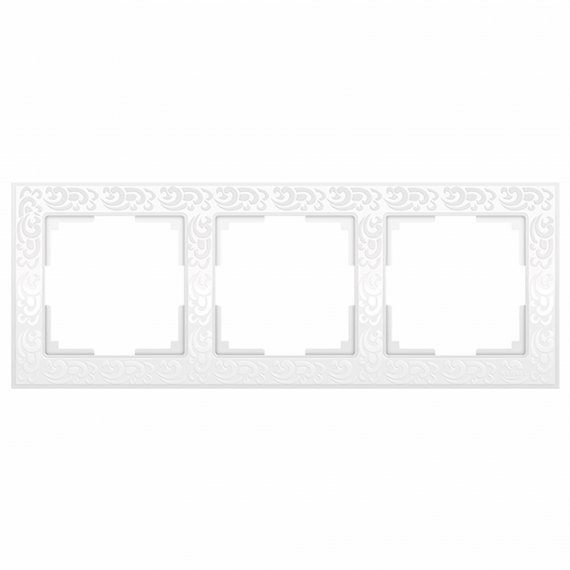 Фотография товара 'Werkel W0032301 W0032301/ Рамка на 3 поста Flock (белый)'