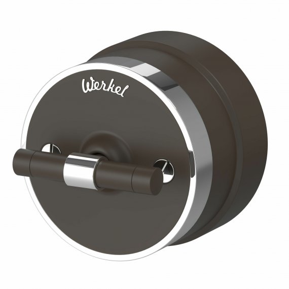 Фотография товара 'Werkel W5822052 Выключатель на 4 положения двухклавишный Vintage мокко матовый/хром'