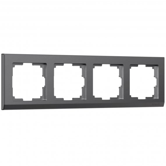 Фотография товара 'Werkel W0041864 Рамка из поликарбоната на 4 поста Stark графит матовый'
