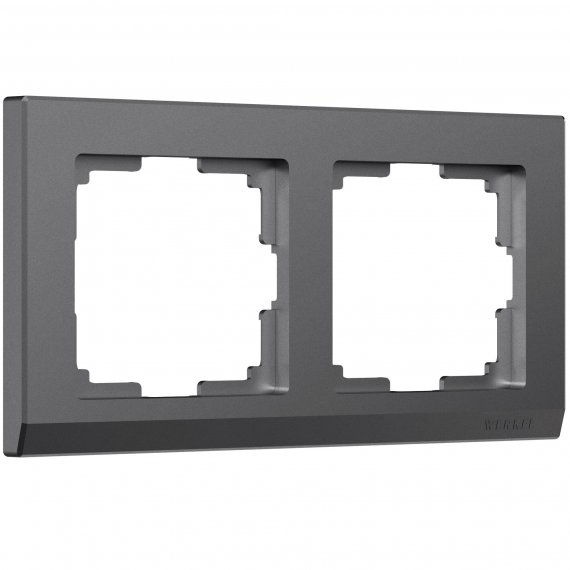 Фотография товара 'Werkel W0021864 Рамка из поликарбоната на 2 поста Stark графит матовый'