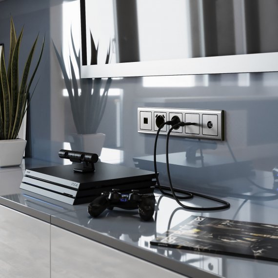 Фотография товара 'Werkel WL02-HDMI-CP Накладка для розетки HDMI (глянцевый никель)'