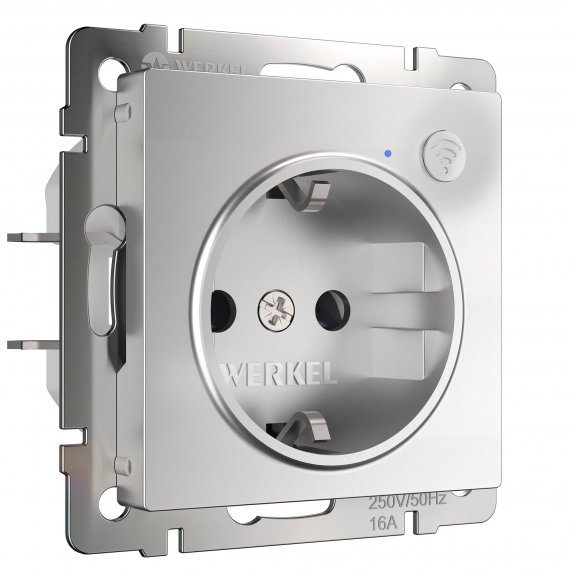 Фотография товара 'Werkel W1171606 Умная встраиваемая розетка с заземлением с защитными шторками'