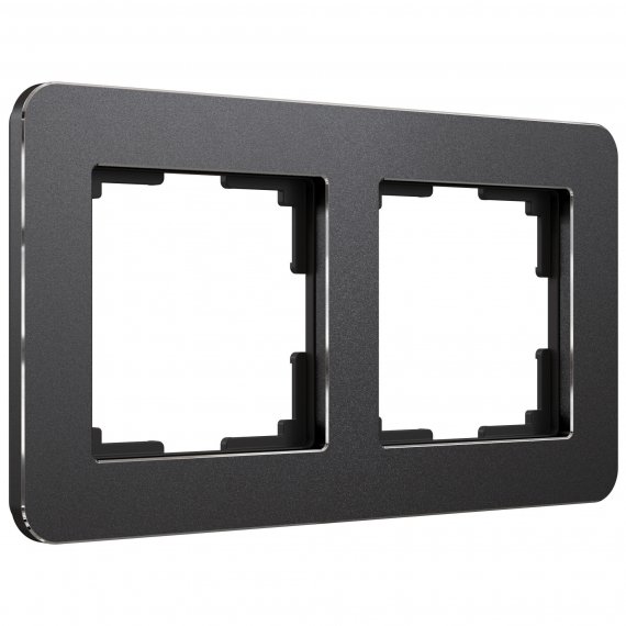 Фотография товара 'Werkel W0022608 Рамка из металла на 2 поста Platinum черный'