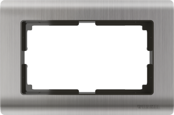 Фотография товара 'Werkel WL02-Frame-01-DBL Рамка Metallic для двойной розетки W0081602 Глянцевый никель'