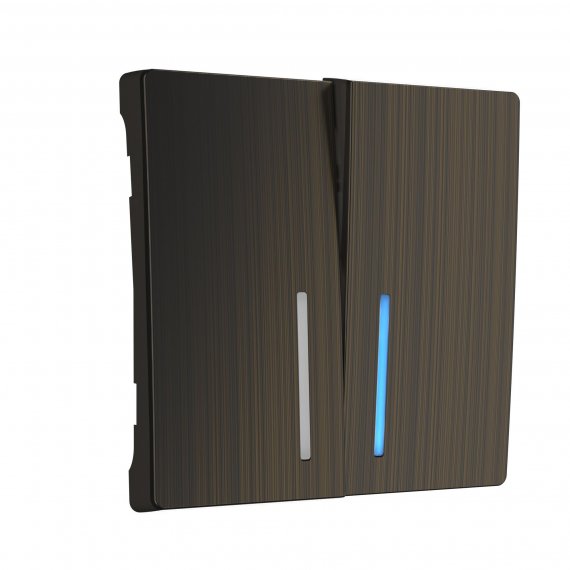 Фотография товара 'Werkel W1129112 Набор клавиш для выключателя двухклавишного с подсветкой бронзовый'