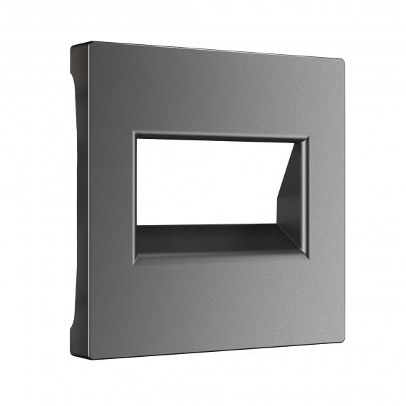 Фотография товара 'Werkel W1191164 Накладка для двойной розетки Еthernet RJ-45 графит матовый'