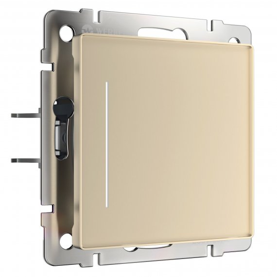 Фотография товара 'Werkel W4512011 Сенсорный выключатель одноклавишный с подсветкой шампань'