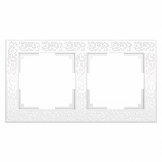 Фотография товара 'Werkel W0022301 W0022301/ Рамка на 2 поста Flock (белый)'