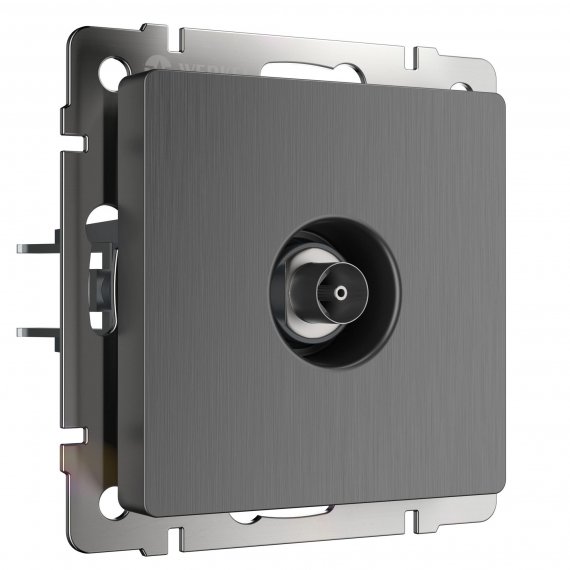 Фотография товара 'Werkel WL04-TV ТВ-розетка оконечная (графит рифленый)'