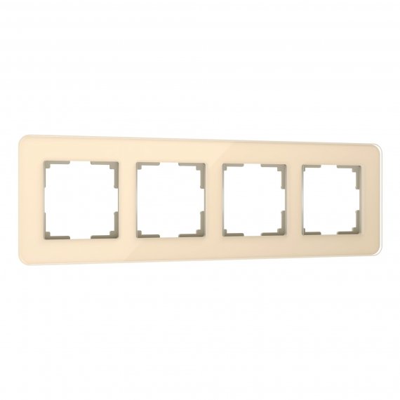 Фотография товара 'Werkel W0042443 Рамка из стекла на 4 поста Elite айвори'
