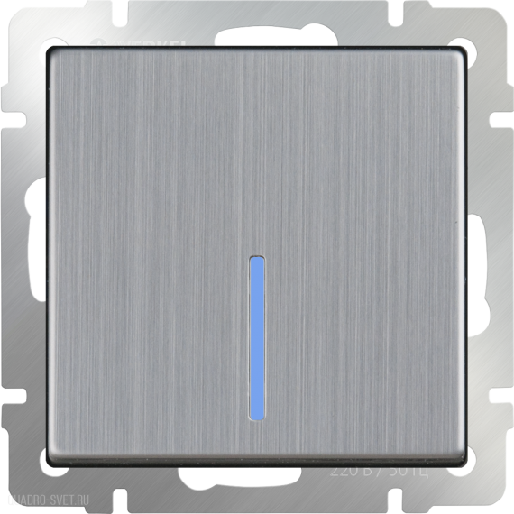 Фотография товара 'Werkel WL02-SW-1G-2W-LED Выключатель одноклавишный проходной с подсветкой'