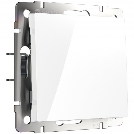 Фотография товара 'Werkel WL01-SW-1G-2W Выключатель одноклавишный проходной (белый)'