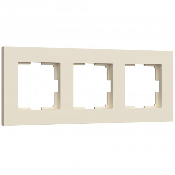 Фотография товара 'Werkel W0032962 Рамка из поликарбоната на 3 поста Slab айвори софт'