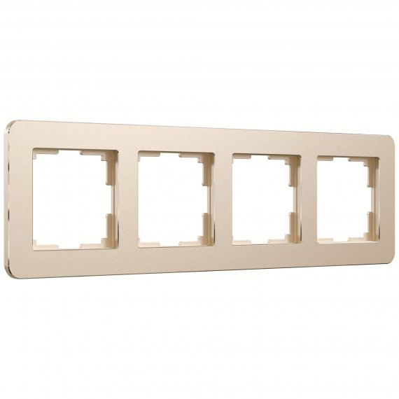 Фотография товара 'Werkel W0042611 Рамка из металла на 4 поста Platinum шампань'