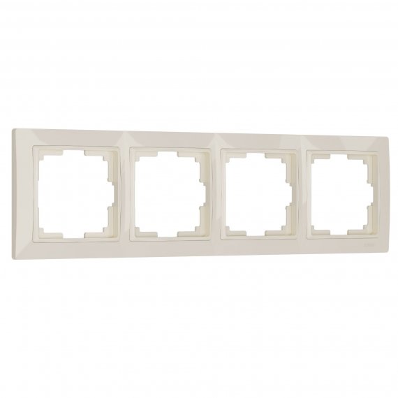 Фотография товара 'Werkel W0042003 Рамка из поликарбоната на 4 поста Snabb Basic слоновая кость'