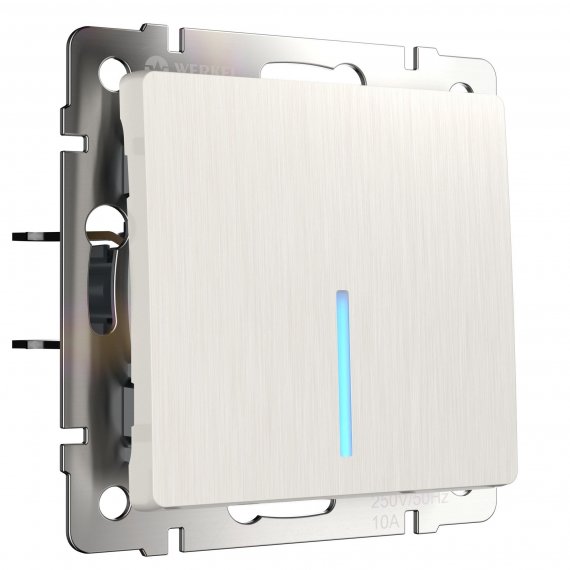 Фотография товара 'Werkel WL13-SW-1G-LED Выключатель одноклавишный с подсветкой'